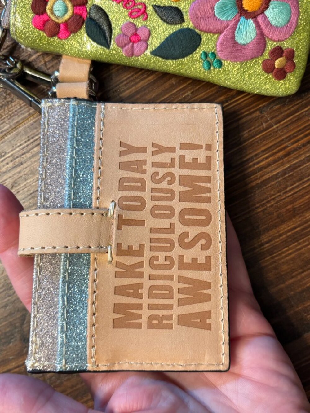 Consuela Buzzy Combi Embroidered Wristlet Card Wallet ~ NWT - Picture 8 of 9